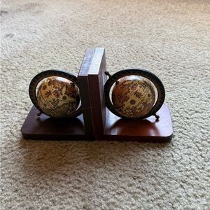 Vintage Globe Bookends